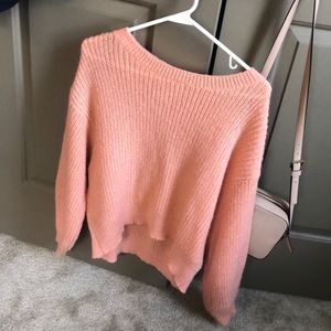 pink sweater